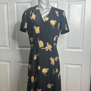 Vintage Spenser Jeremy Silk Draped Long Dress S modest